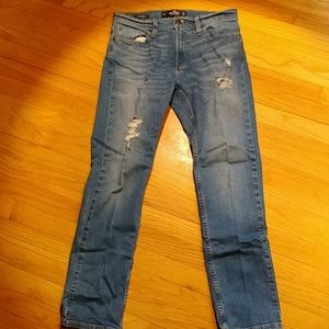 Hollister 30x30 slim straight ripped jeans